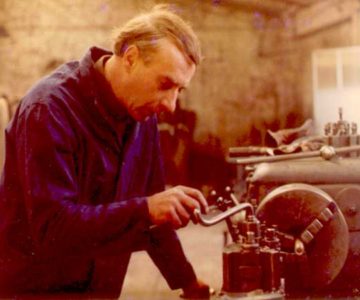 Aldo Cechet in Officina negli anni 80